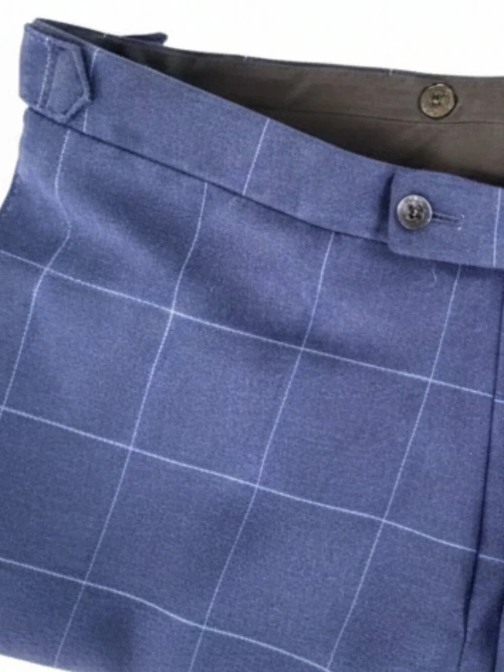 Phinneas Cole Paul Stuart All Year Wool Window Pane Suit in Navy Sz 40R 34W